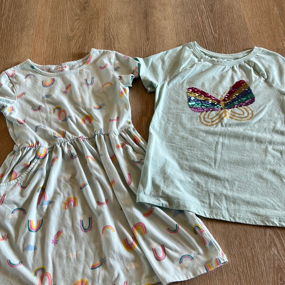 Girl’s Cat & Jack dress and T-shirt